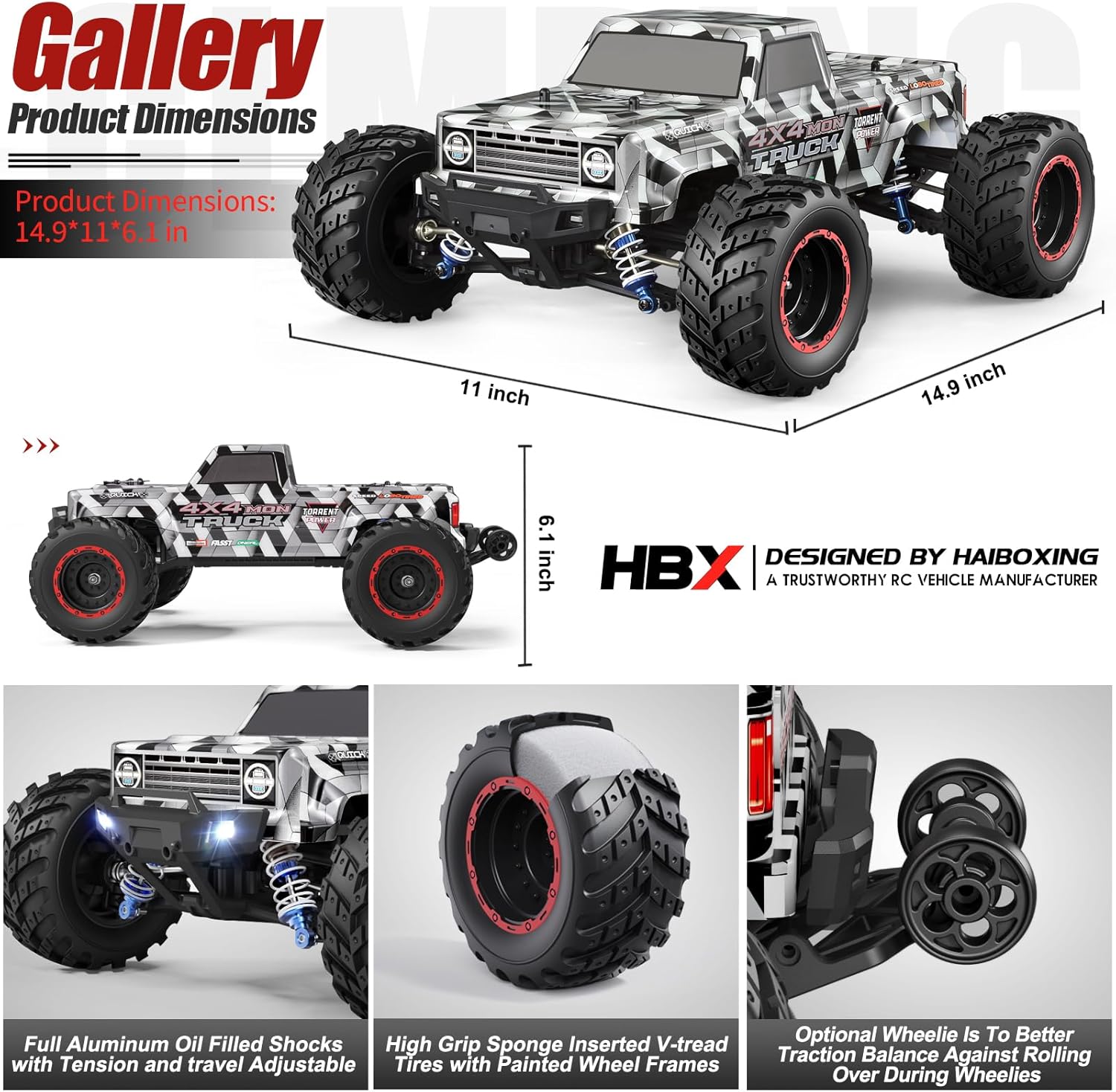 Brushless RC Cars 1/12 Scale,  - Rc Hobby Grade Monster Truck บทวิจารณ์และราคา