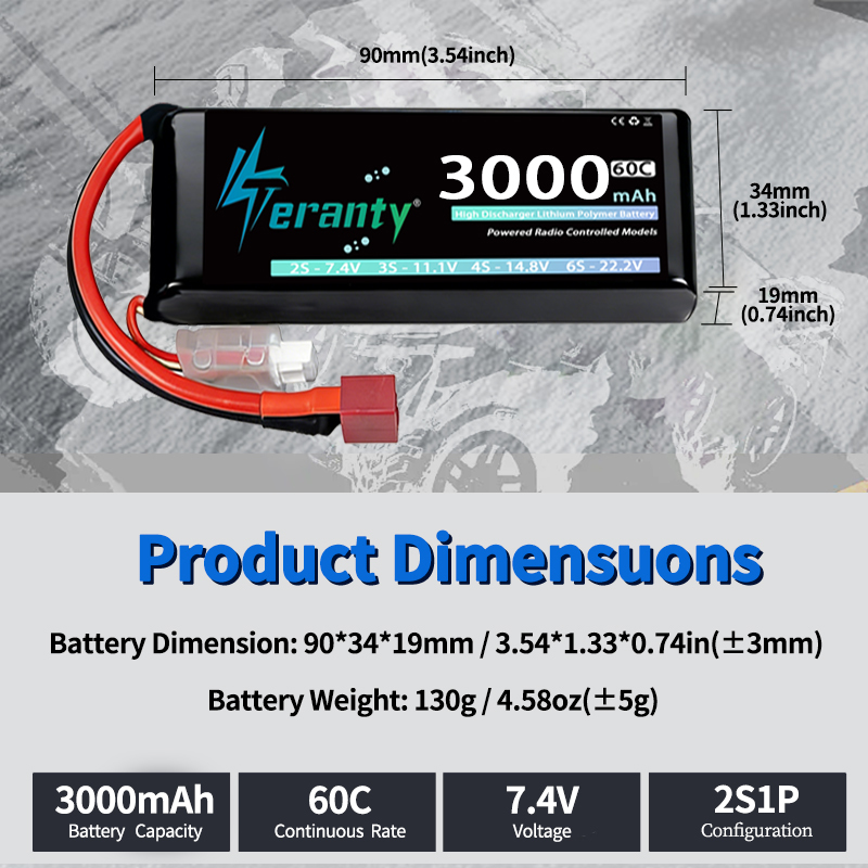 TERANTY 2S 3000mAh Lipo Batter - Rc Hobby Models บทวิจารณ์และราคา