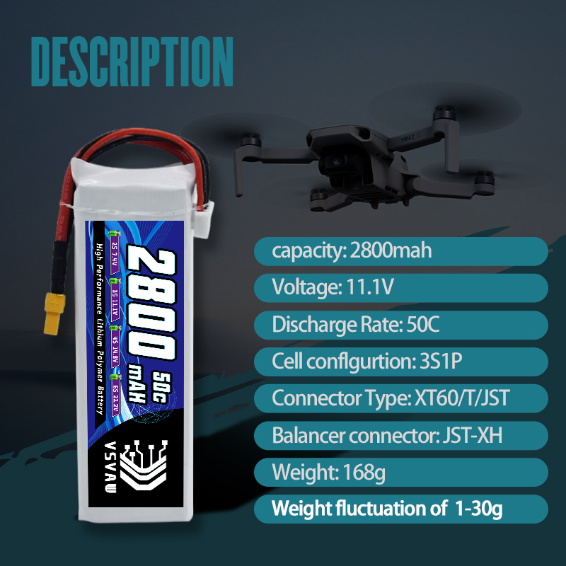 VSVAW 3S 2800mAh Lipo Battery  - Rc Hobby Models บทวิจารณ์และราคา