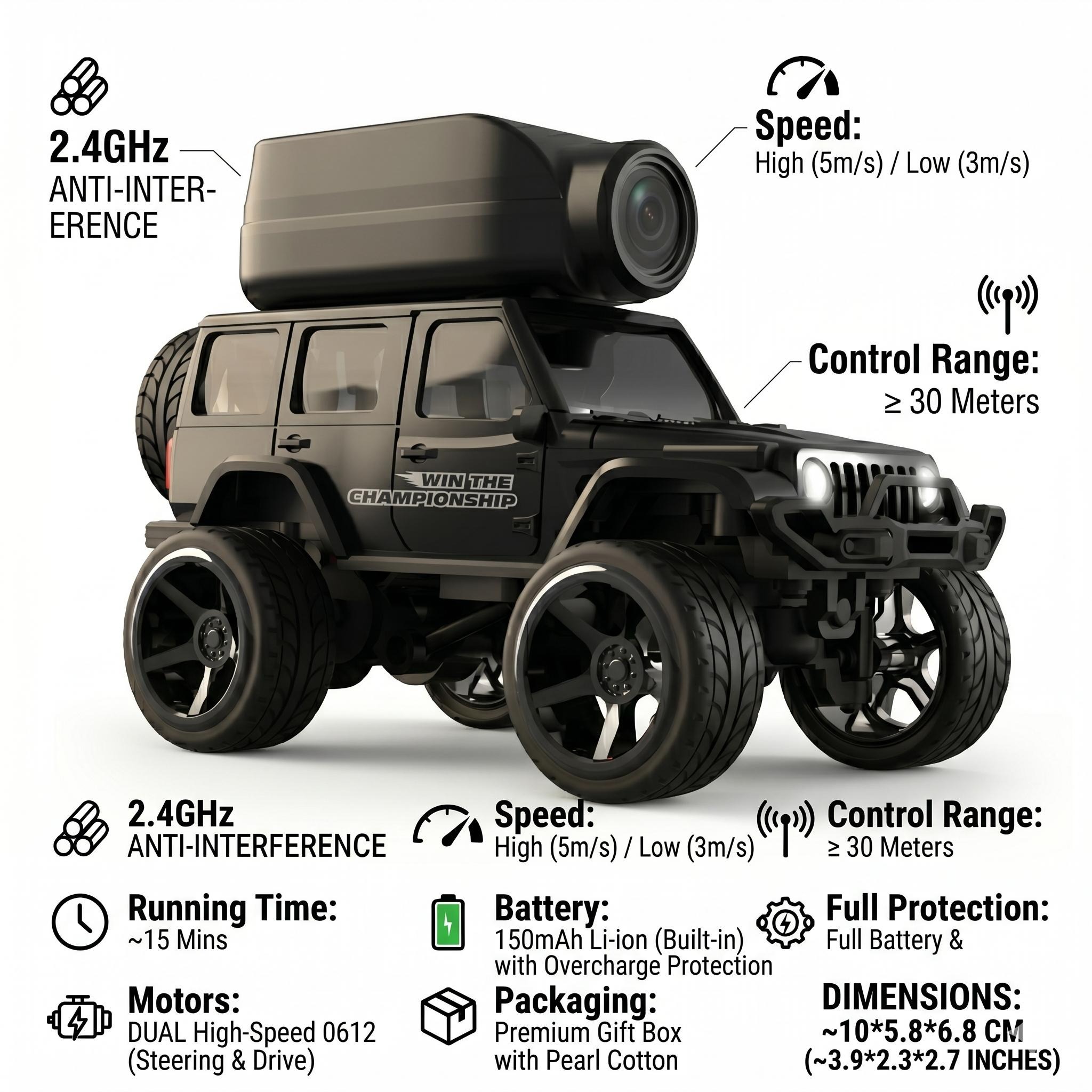 Alloy RC FPV Crawler Car, 1080 - Rc Hobby Tech บทวิจารณ์และราคา