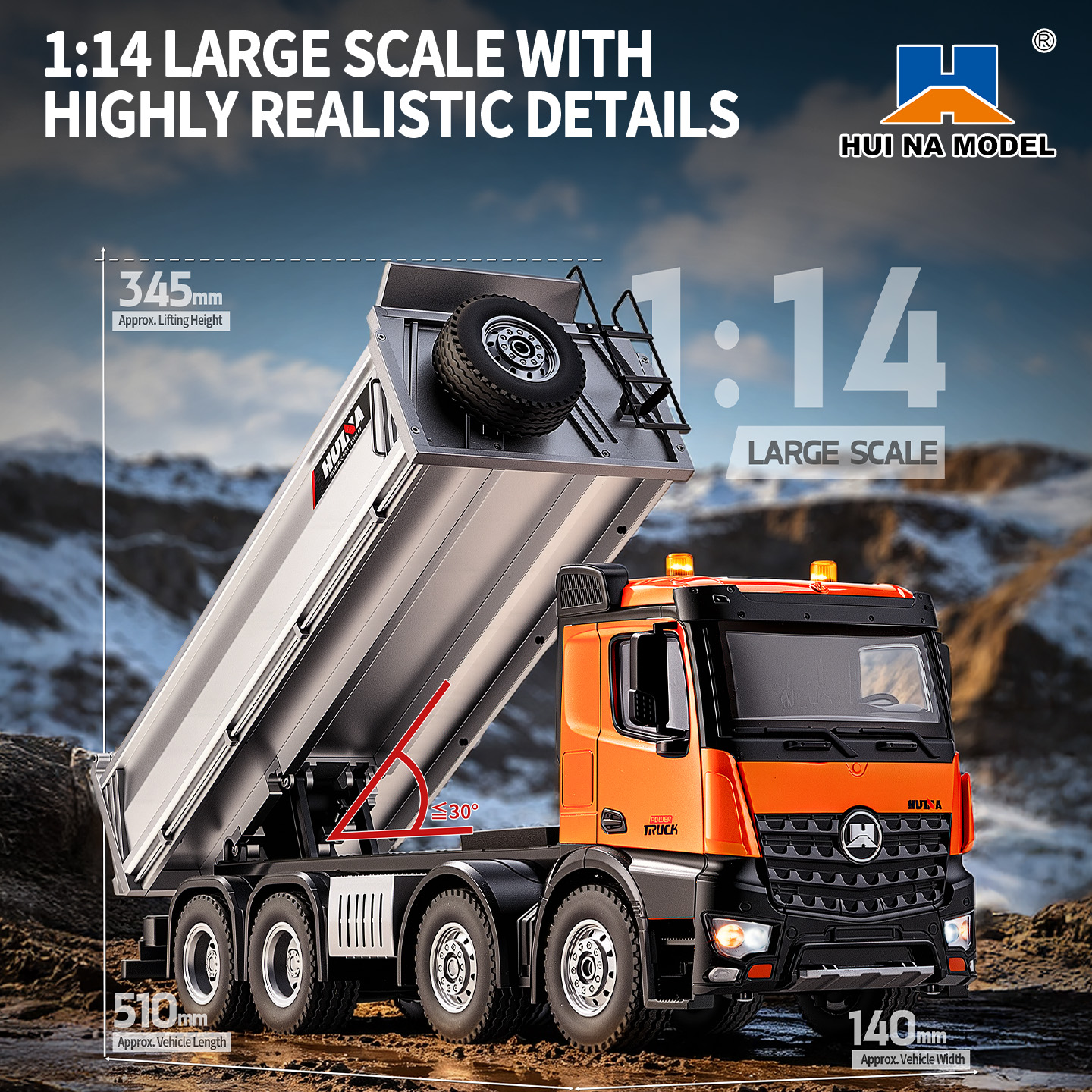 New HUINA 1536 1/14 RC Dumper  - Rc Hobby Models บทวิจารณ์และราคา