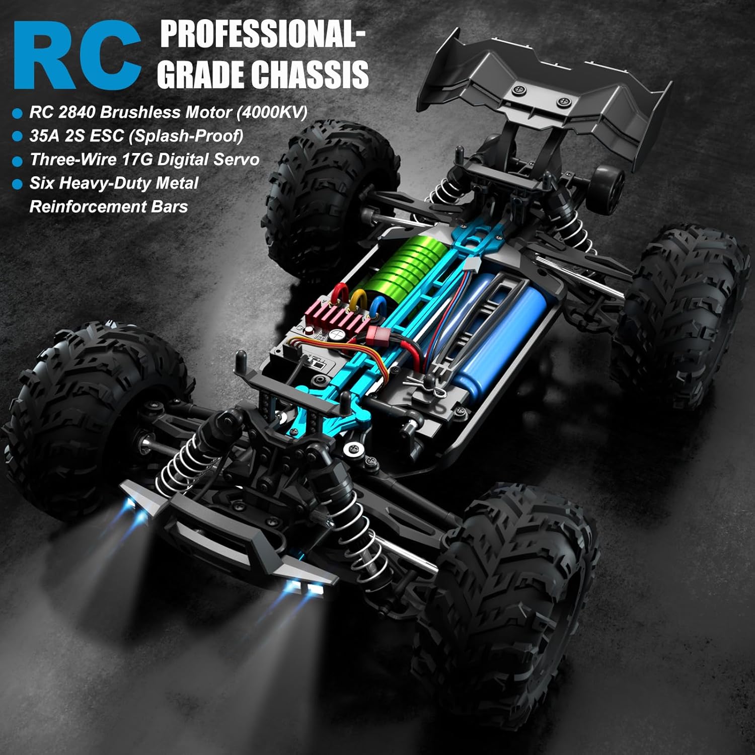 Hobby Grade 1:16 Scale Brushle - Rc Hobby Grade Monster Truck บทวิจารณ์และราคา