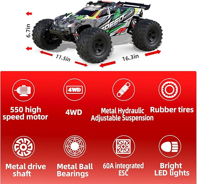 1:10 Large Brush RC Car for Ad - Rc Hobby Grade Cars บทวิจารณ์และราคา