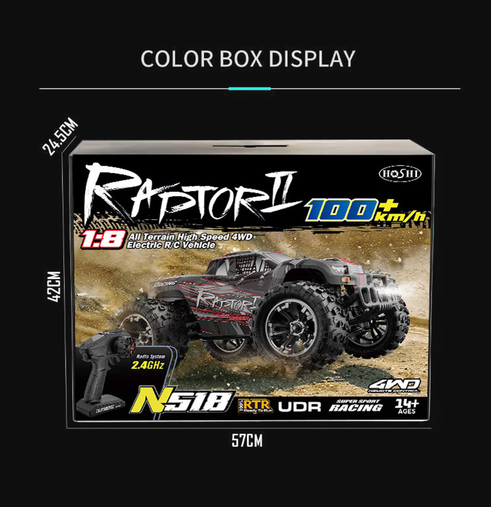 MSHOSHI N518 1/8 Brushless RC  - Rc Hobby Grade Monster Truck บทวิจารณ์และราคา